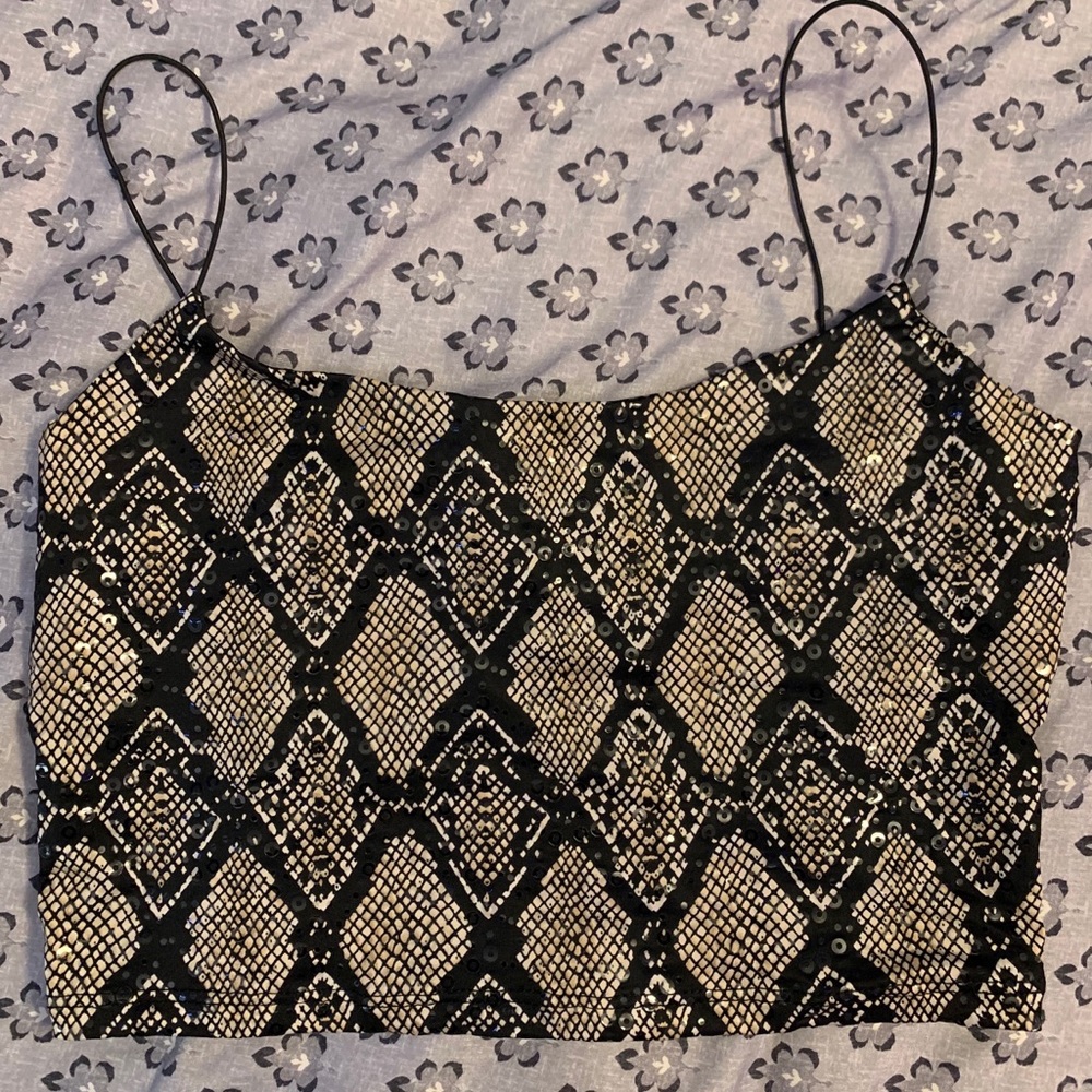 Windsor snake skin crop top